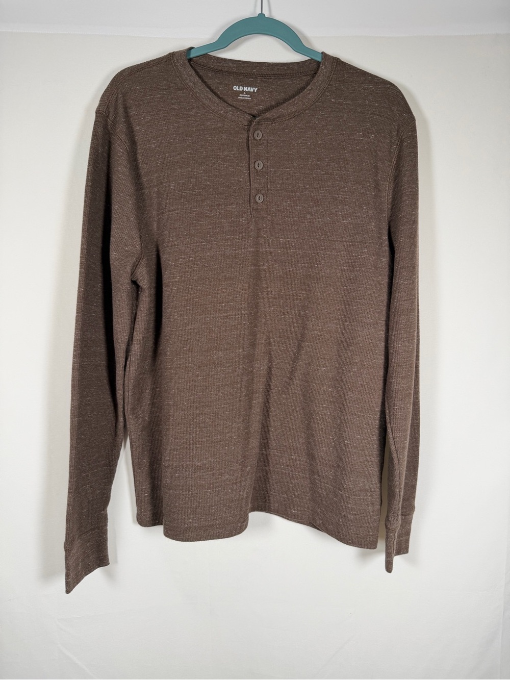 Old Navy Brown Long-Sleeve Henley Tee - Outdoors, Base layer, Granola